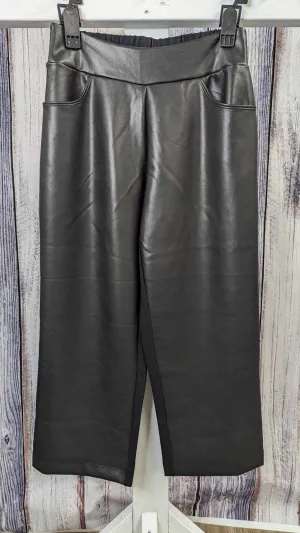 12R BLACK A518259 Belle by Kim Gravel Regular Faux Leather with Ponte Gauchos