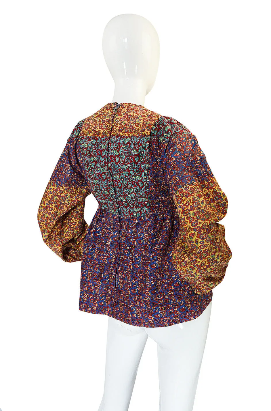 1960s Cobbler by Jeff Banks Cotton Print & Quilted Top