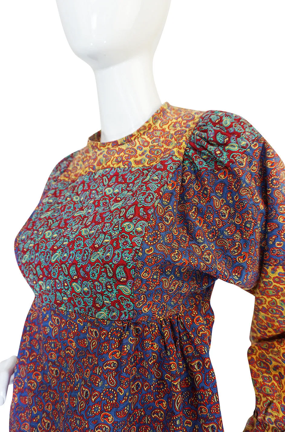 1960s Cobbler by Jeff Banks Cotton Print & Quilted Top