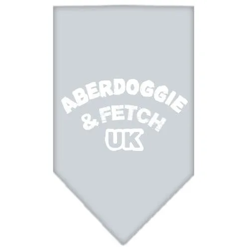 Aberdoggie UK Screen Print Bandana Grey Small