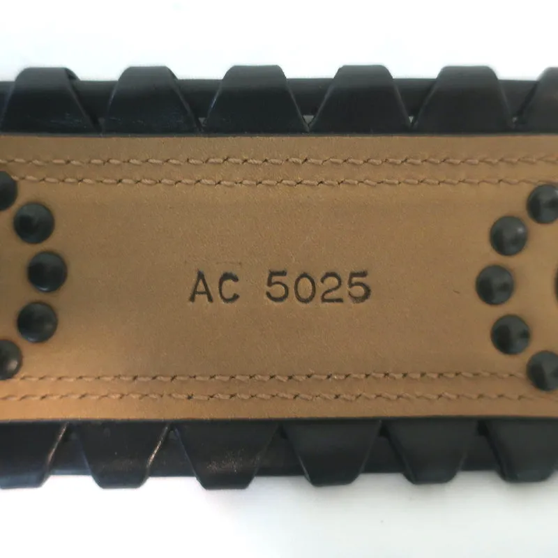 Alaia Studded Waist Belt Black Leather Size 75 US 30