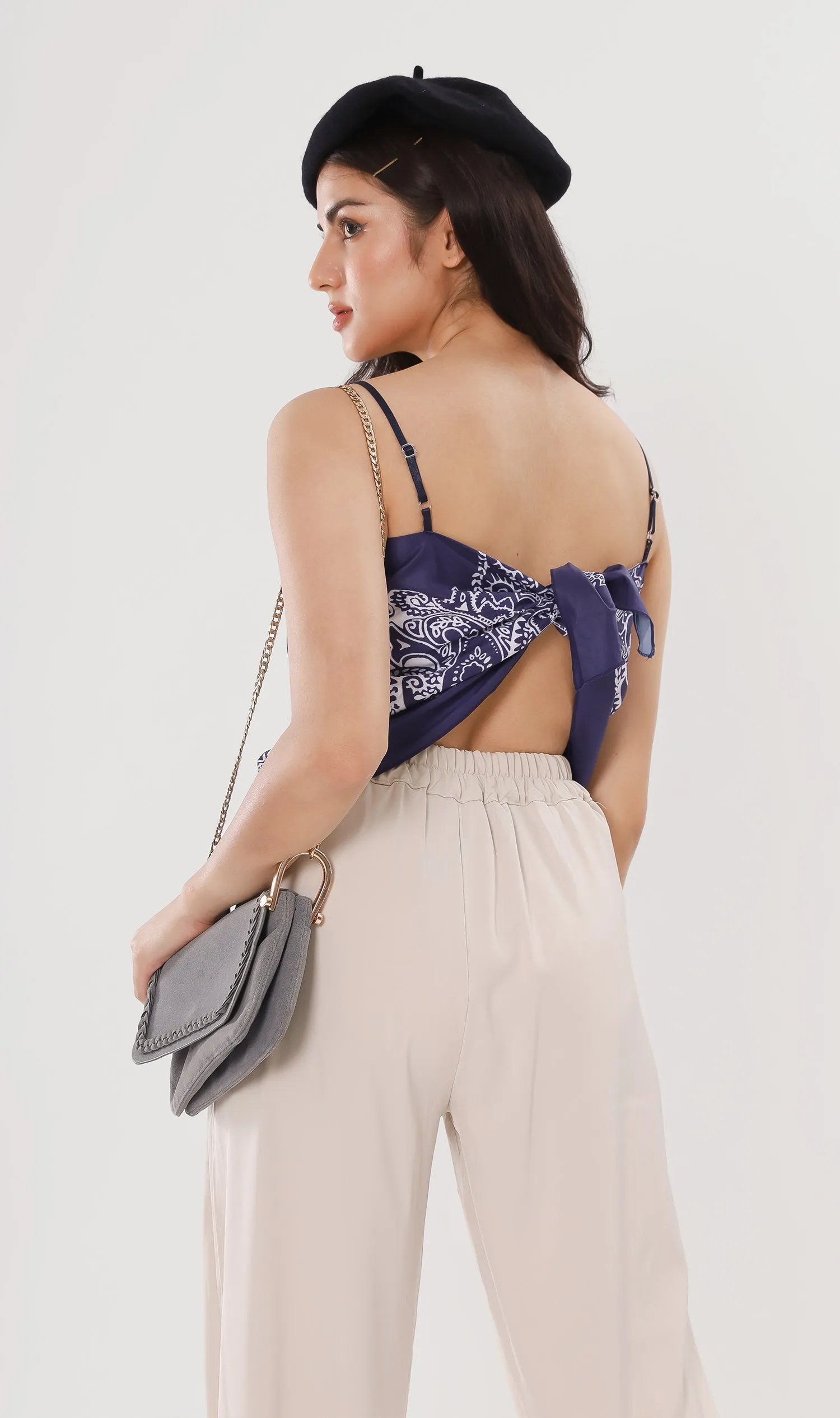 ALLEGRA 2-way Self-tie Scarf Top (Paisley)