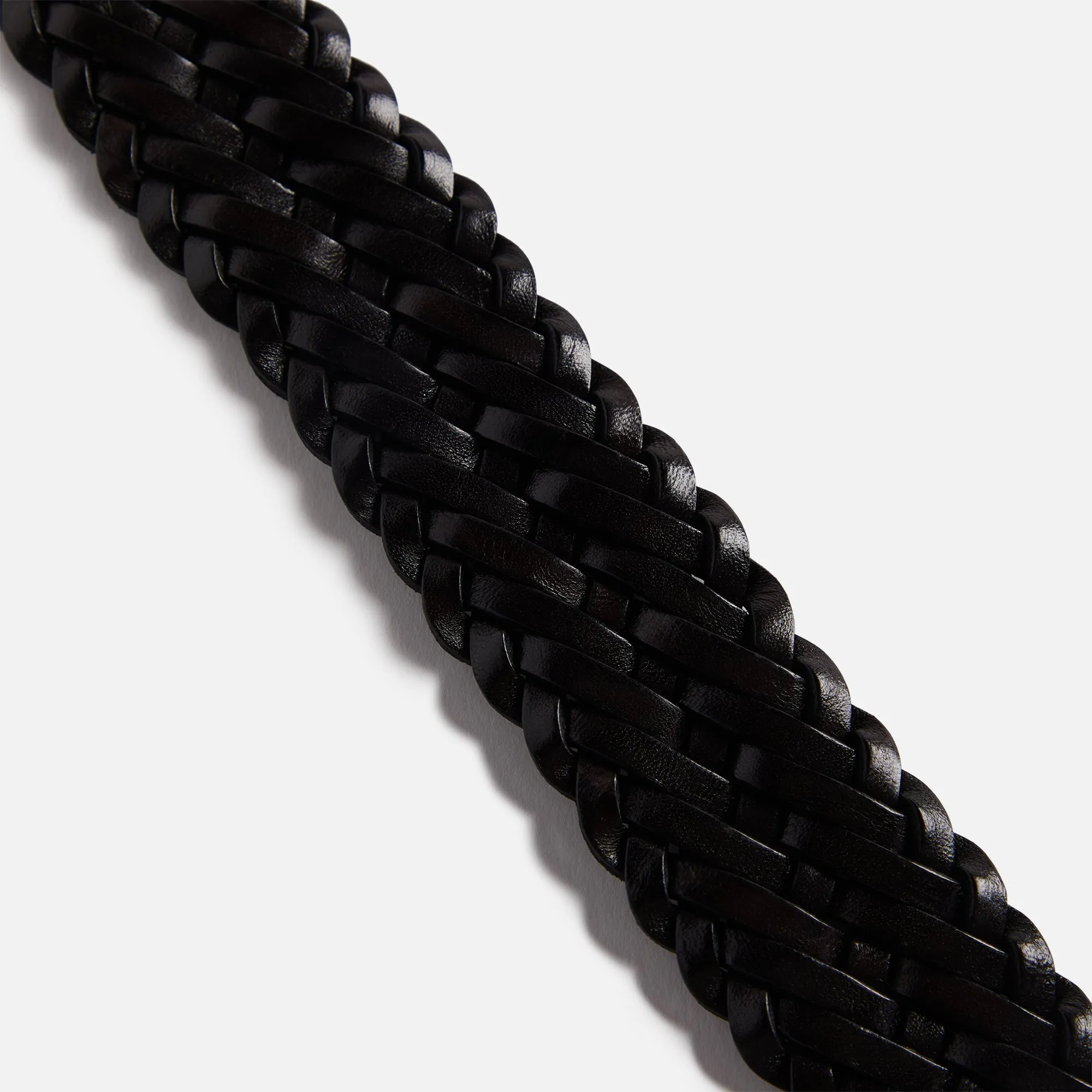 Anderson's Woven Leather Belt - Brown
