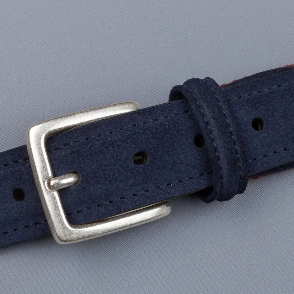 Anderson's x Frans Boone woven belt Burgundy Blu-suede