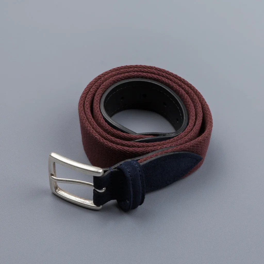 Anderson's x Frans Boone woven belt Burgundy Blu-suede