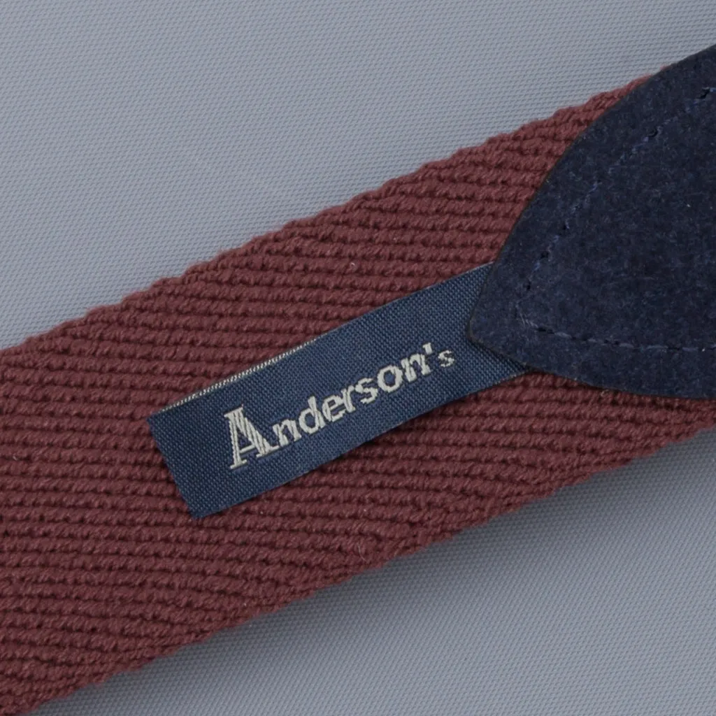 Anderson's x Frans Boone woven belt Burgundy Blu-suede