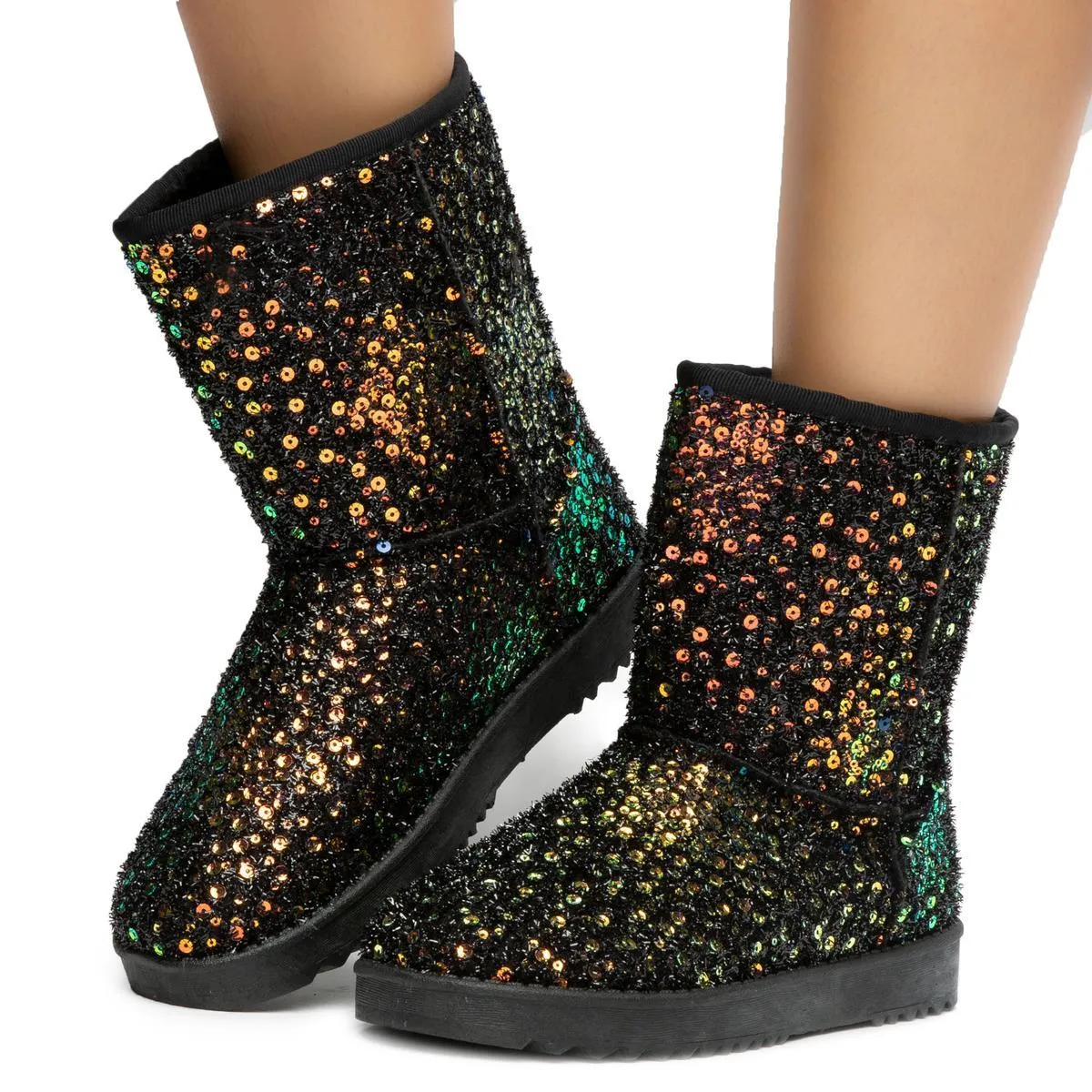 Annie-41 Sequin Booties