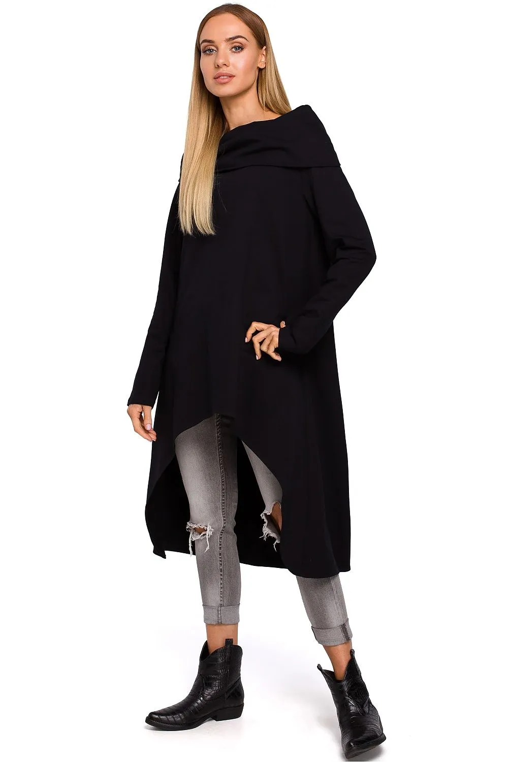 Asymmetrical Off-the-Shoulder Tunic