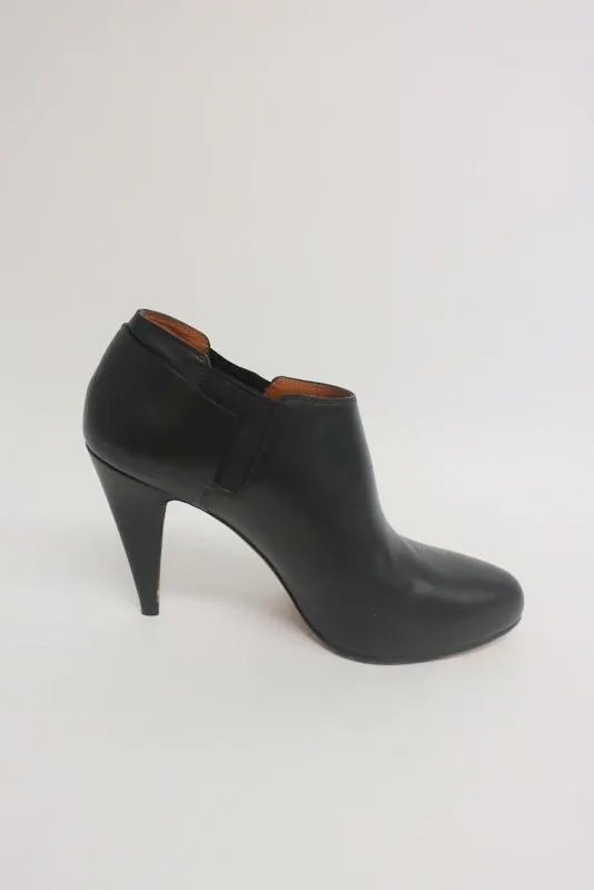 Balenciaga Booties Black Leather Size 37 High Heel Ankle Boots