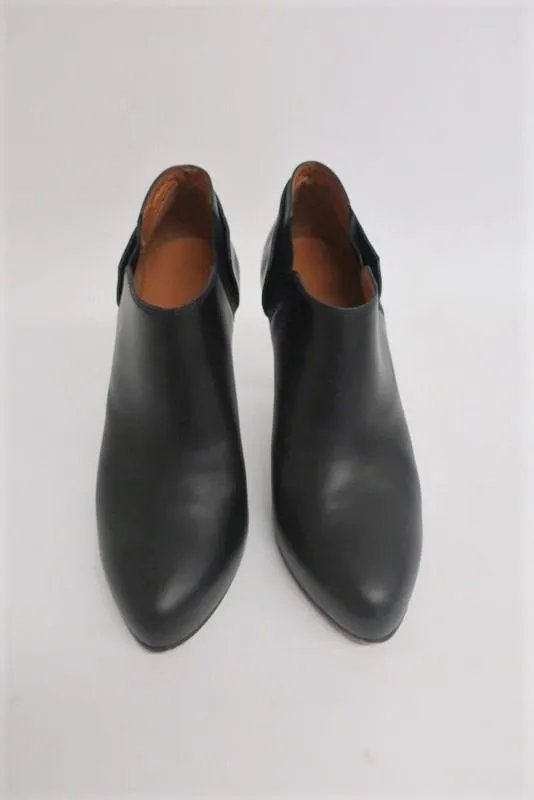 Balenciaga Booties Black Leather Size 37 High Heel Ankle Boots