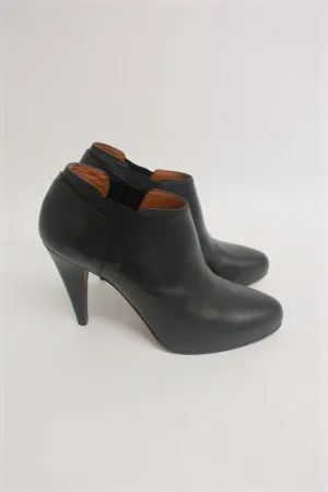 Balenciaga Booties Black Leather Size 37 High Heel Ankle Boots