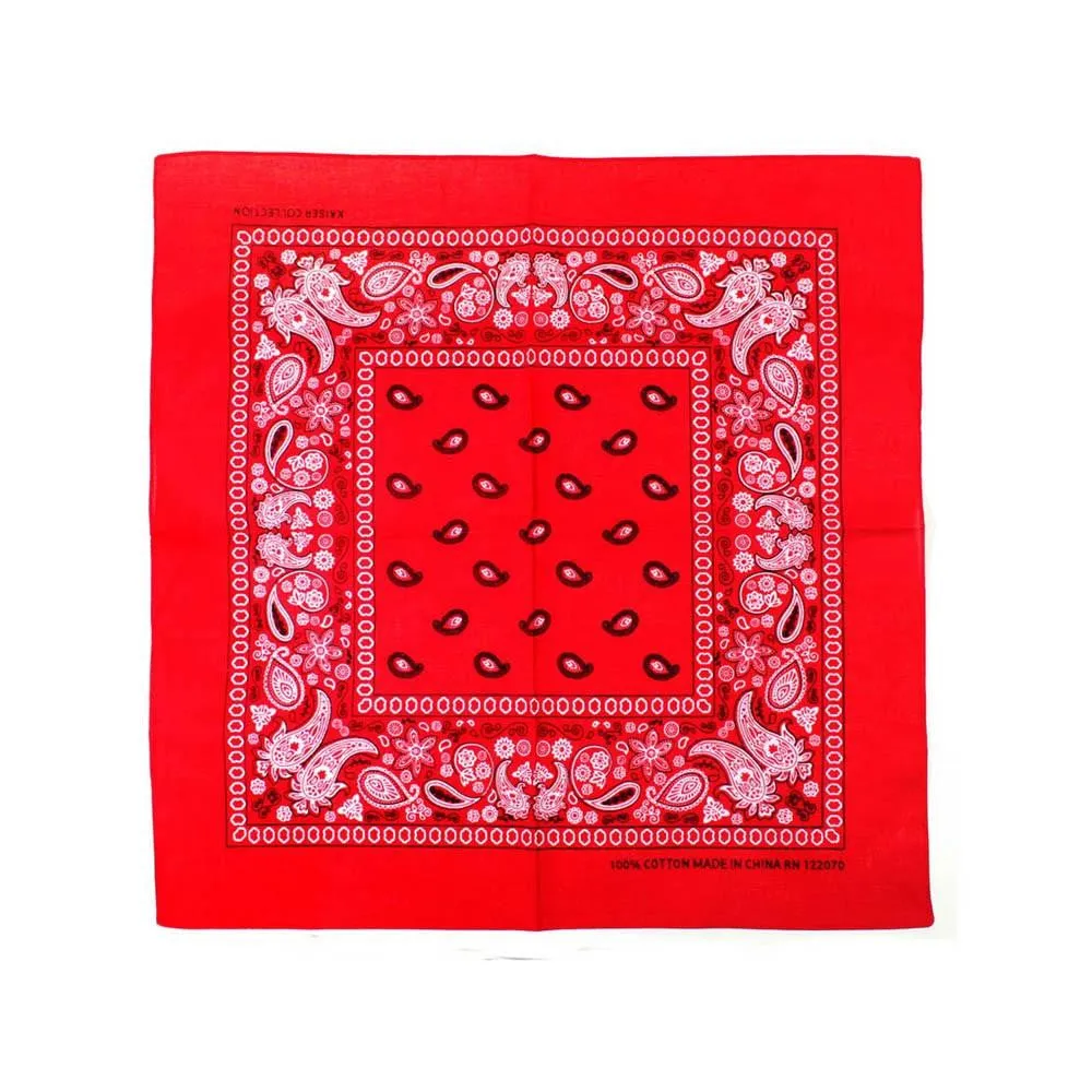 Bandana Classica en Variedad de Colores, 100% Algodón