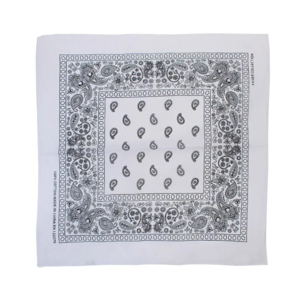 Bandana Classica en Variedad de Colores, 100% Algodón
