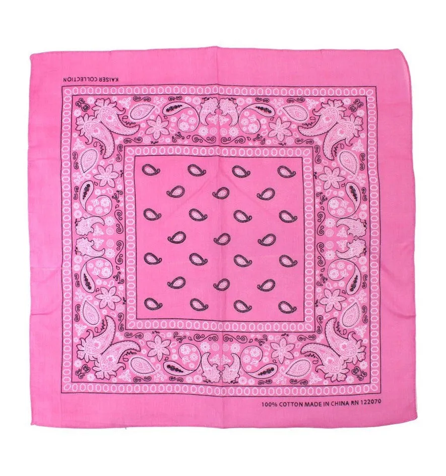 Bandana Classica en Variedad de Colores, 100% Algodón