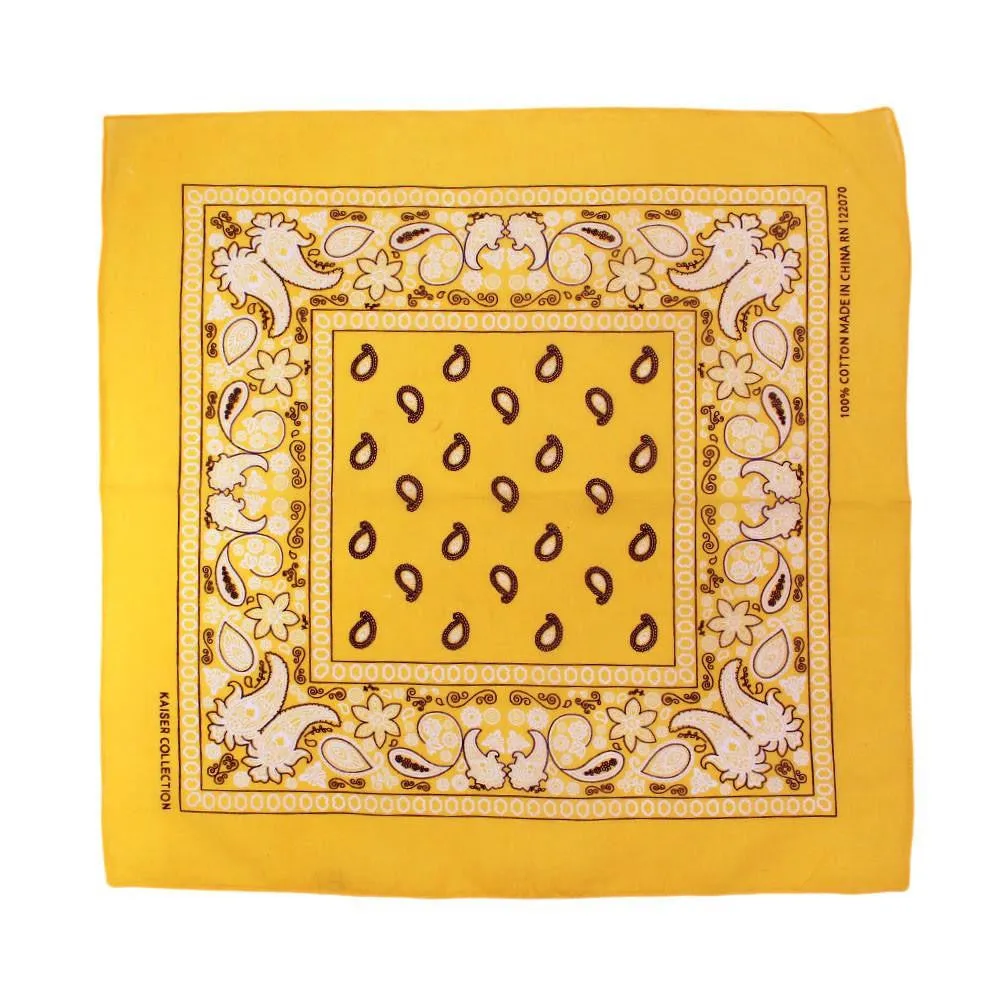 Bandana Classica en Variedad de Colores, 100% Algodón