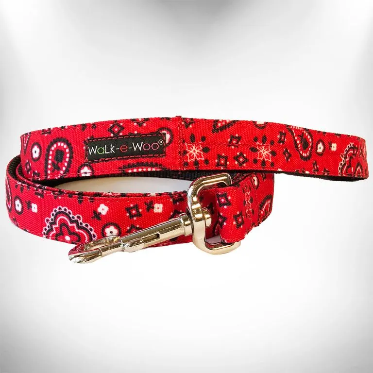 Bandana Dog Collars, Leads, and Bows - 2 Styles