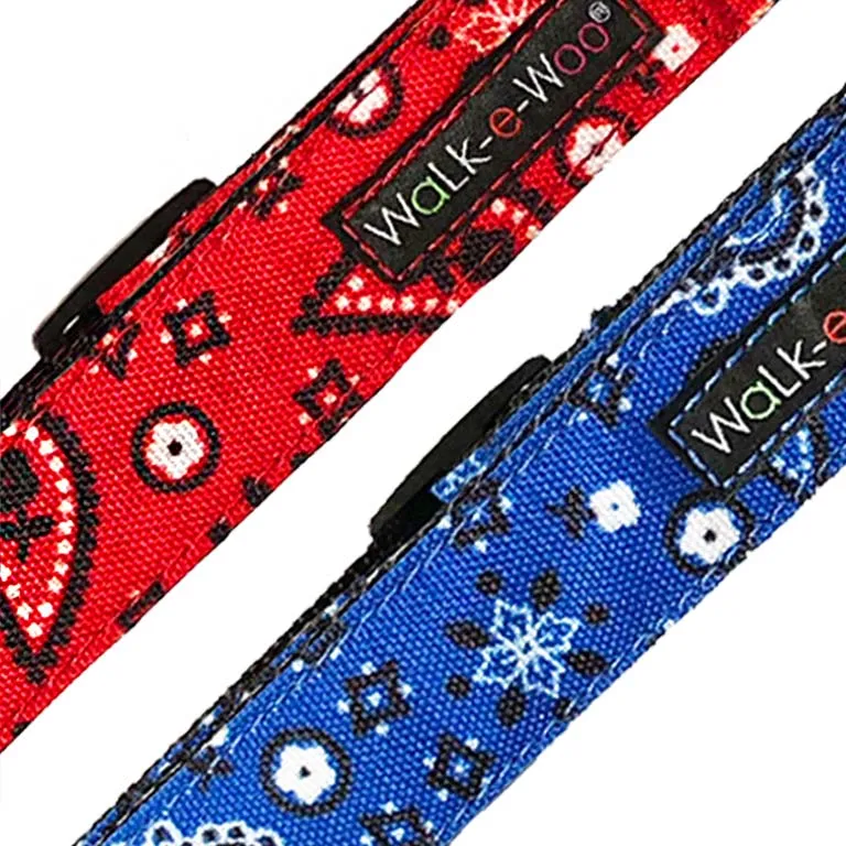 Bandana Dog Collars, Leads, and Bows - 2 Styles