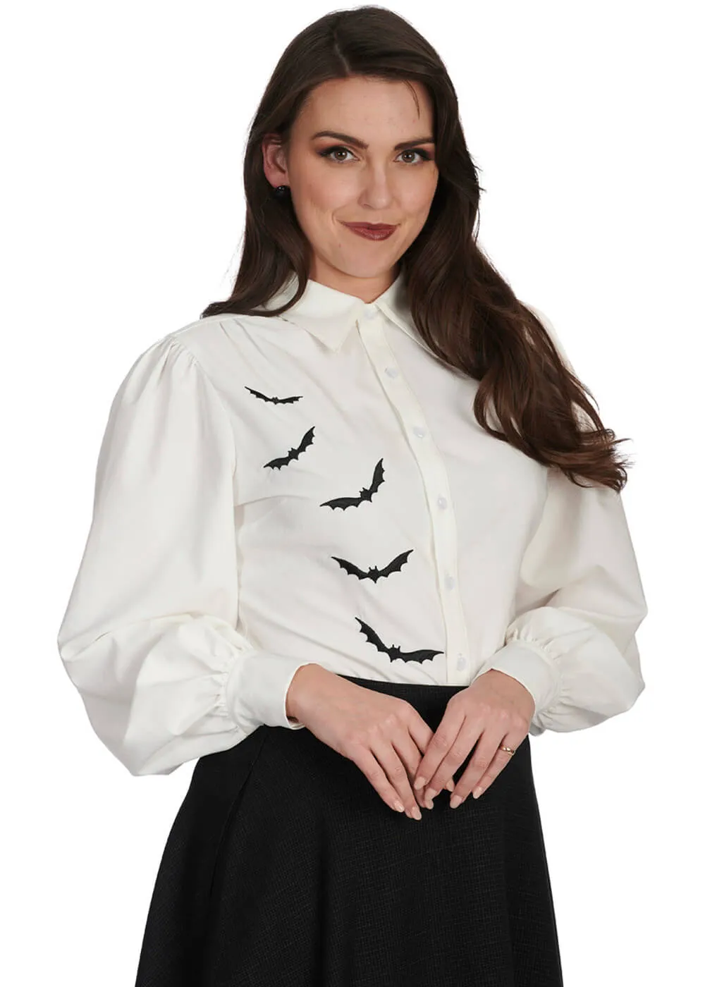 Banned Alternative Night Bat Blouse White