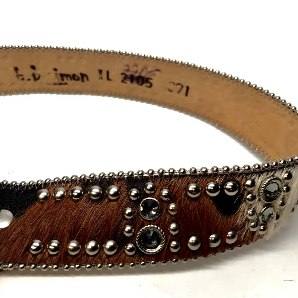 b.b. Simon 'Brown Butter Studded' Pony Crystal Belt
