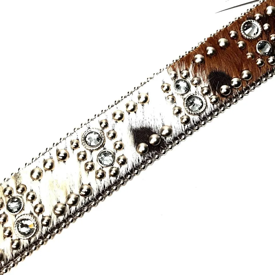 b.b. Simon 'Brown Butter Studded' Pony Crystal Belt