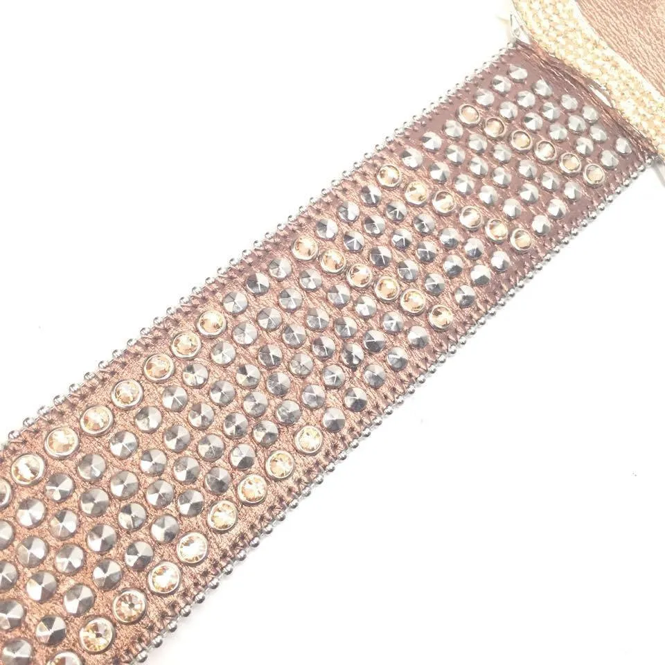 b.b. Simon "Thick Gold Studded" Crystal Belt