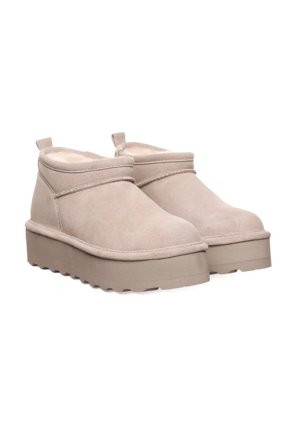 Bearpaw Retro Super Shorty Ankle Booties for Women in Mushroom | 3051W-500 MUSHROOM