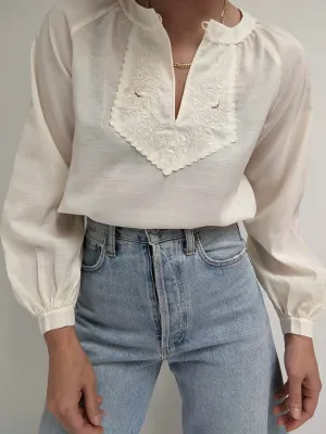 Beautiful Vintage Hand-Embroidered Blouse
