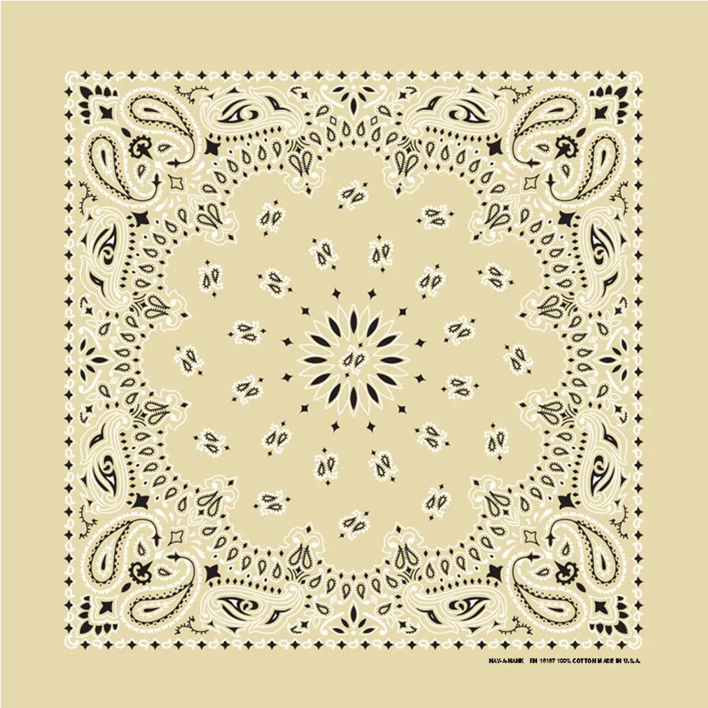 Beige Paisley Bandana