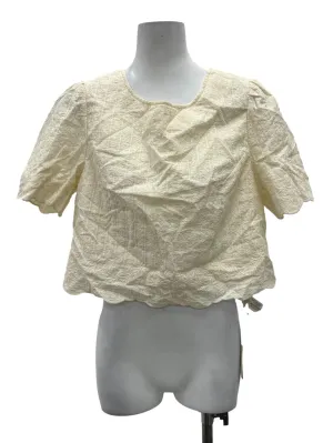 Beige Tie Back Blouse