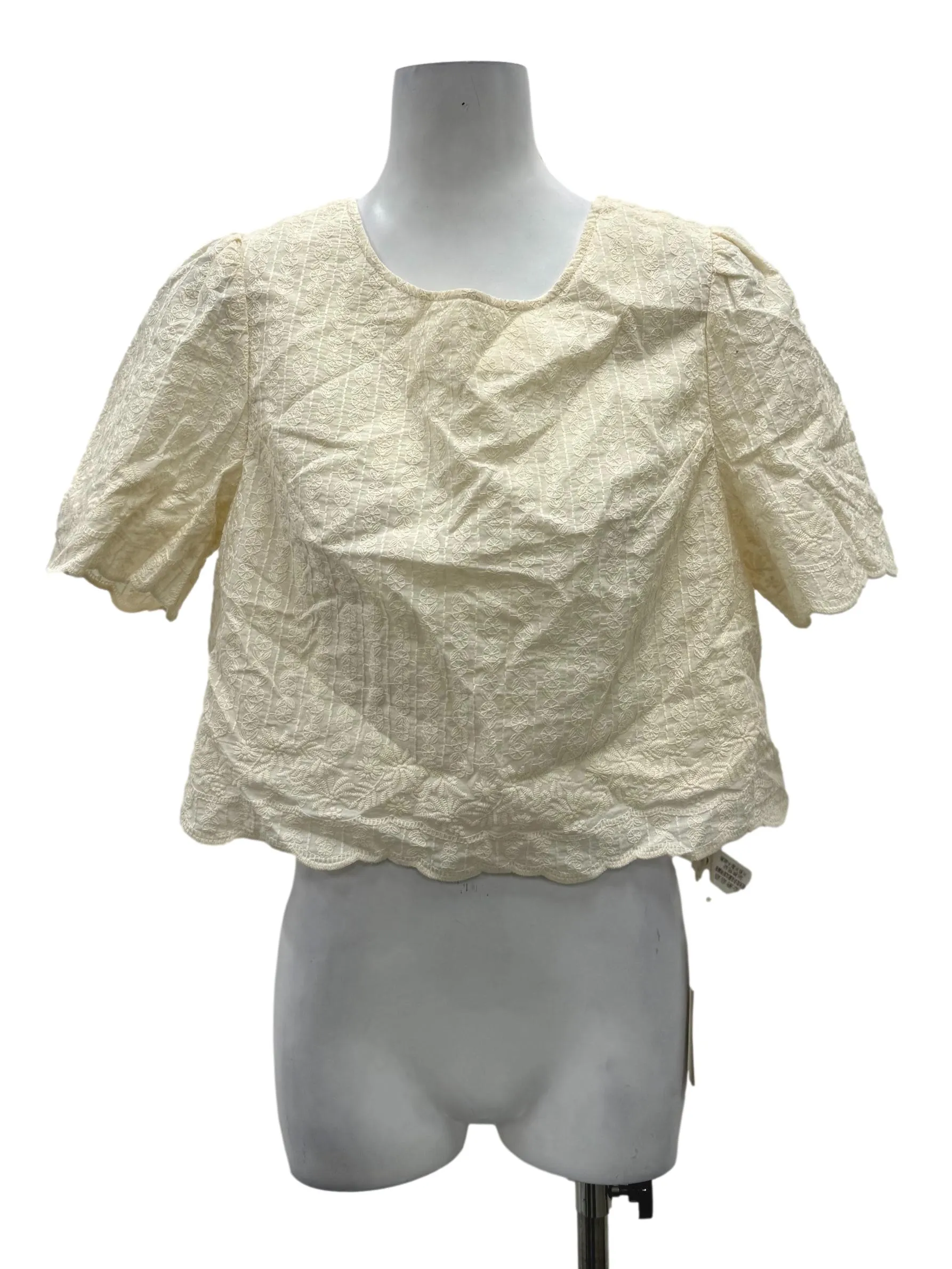 Beige Tie Back Blouse