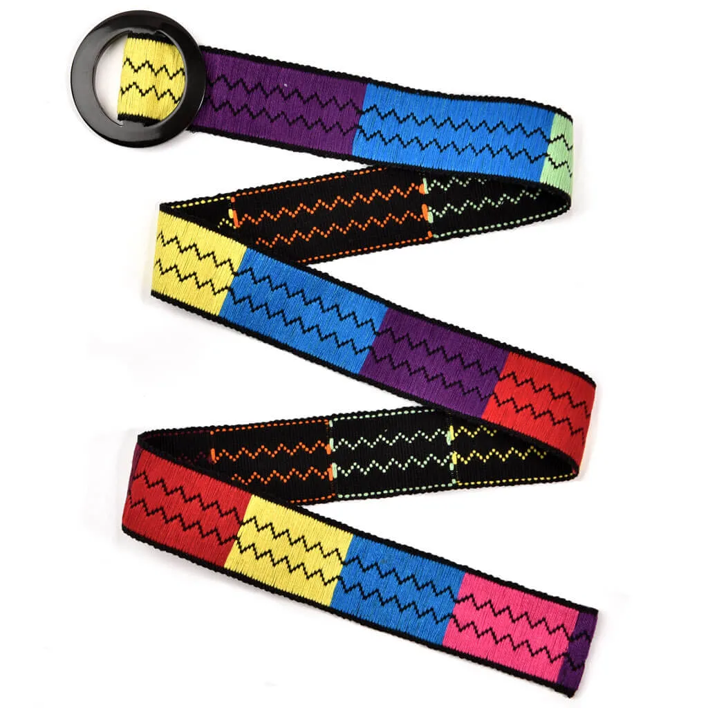Belt with Black Horn Buckle 43" | Black