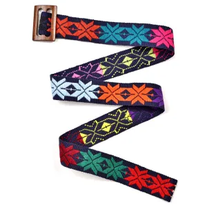 Belt with Wooden Buckle 39" | Navy