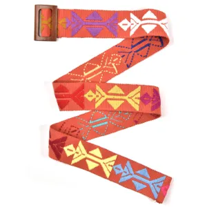 Belt with Wooden Buckle 39" | Pumpkin