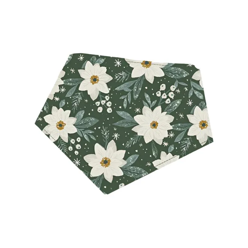Bibby Bubby Bandana - Holiday Snow Floral