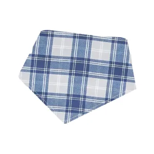 Bibby Bubby Flannel Bandana - Grey & Blue Tartan