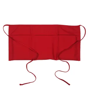 Big Accessories Three-Pocket Waist Apron | Red