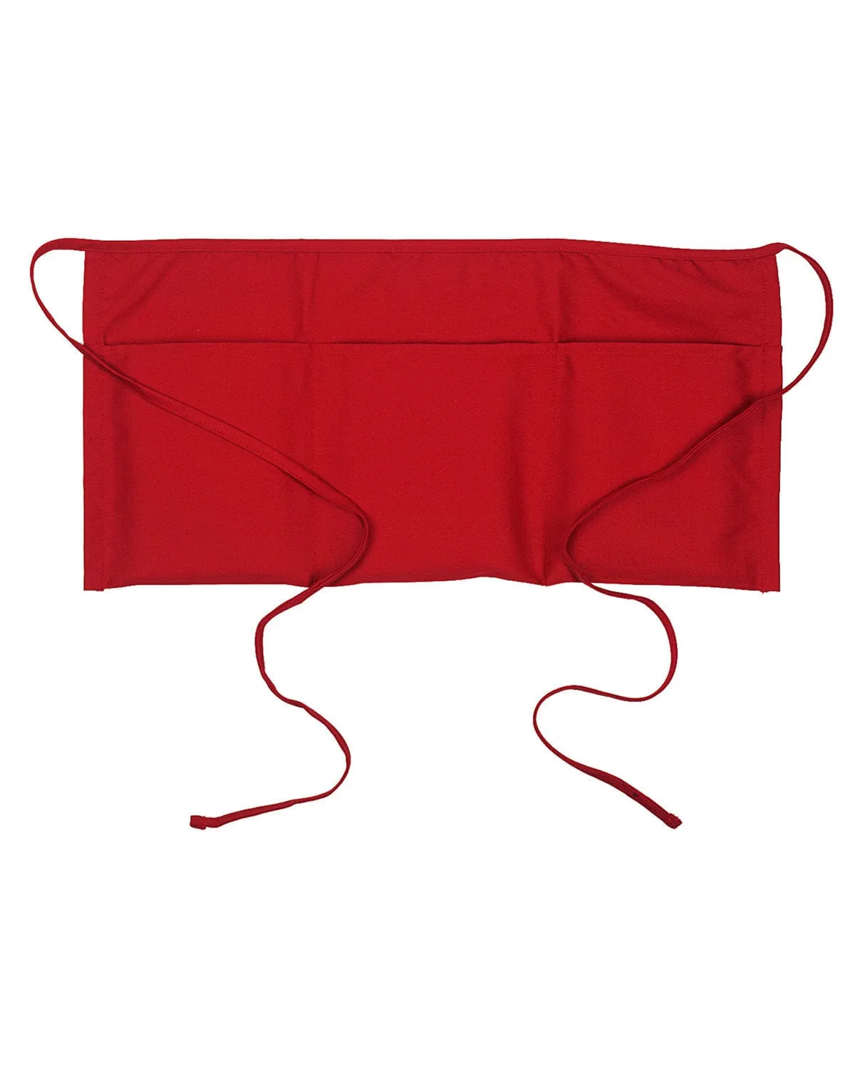 Big Accessories Three-Pocket Waist Apron | Red