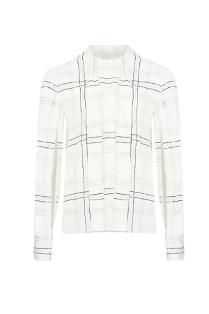 BLACK & WHITE CHECK TIE SHIRT
