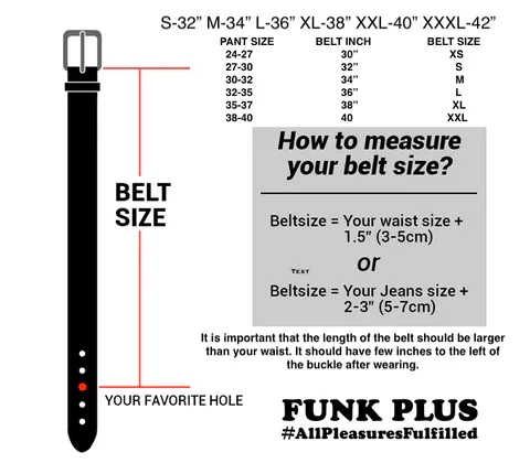 Black leather belt w/ silver cone studs and hanging pentagram details