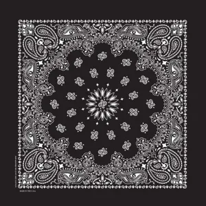 Black Paisley Bandana