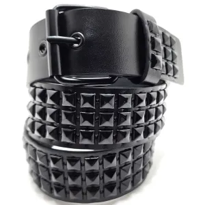 Black Pyramid Studded Belt Trim to Fit