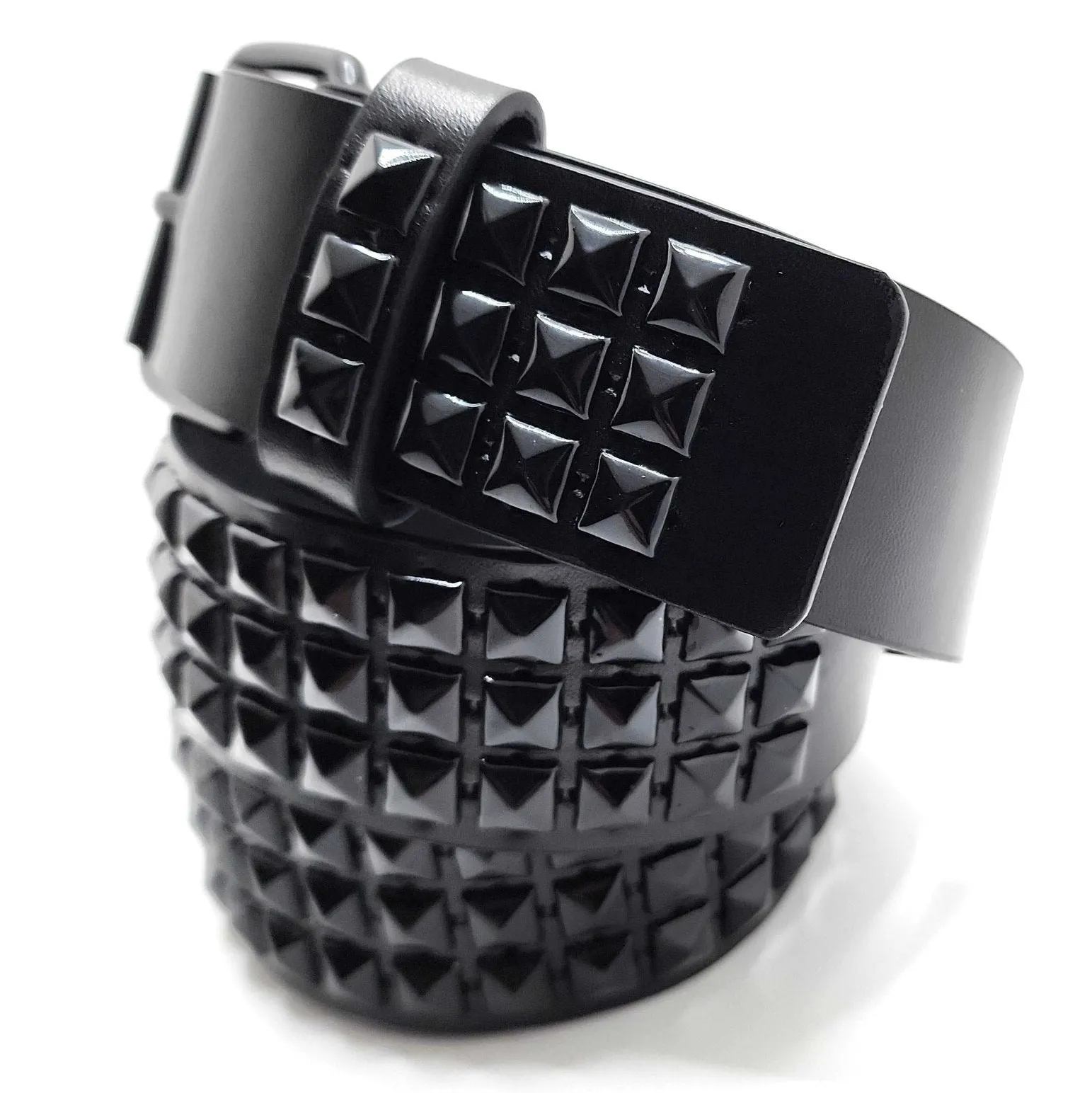 Black Pyramid Studded Belt Trim to Fit