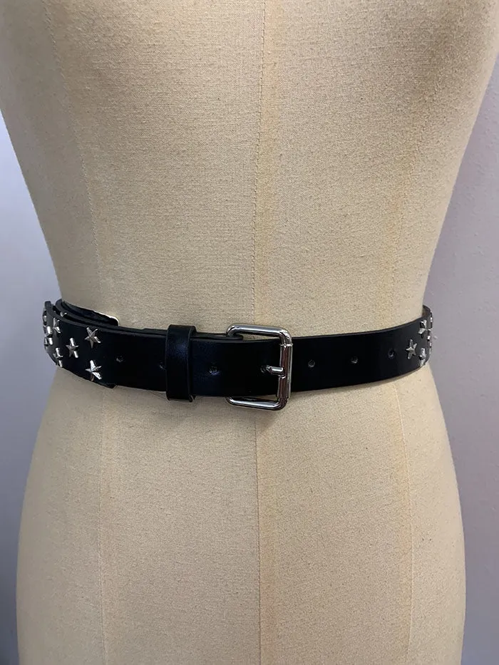 Black Star Studded Belt