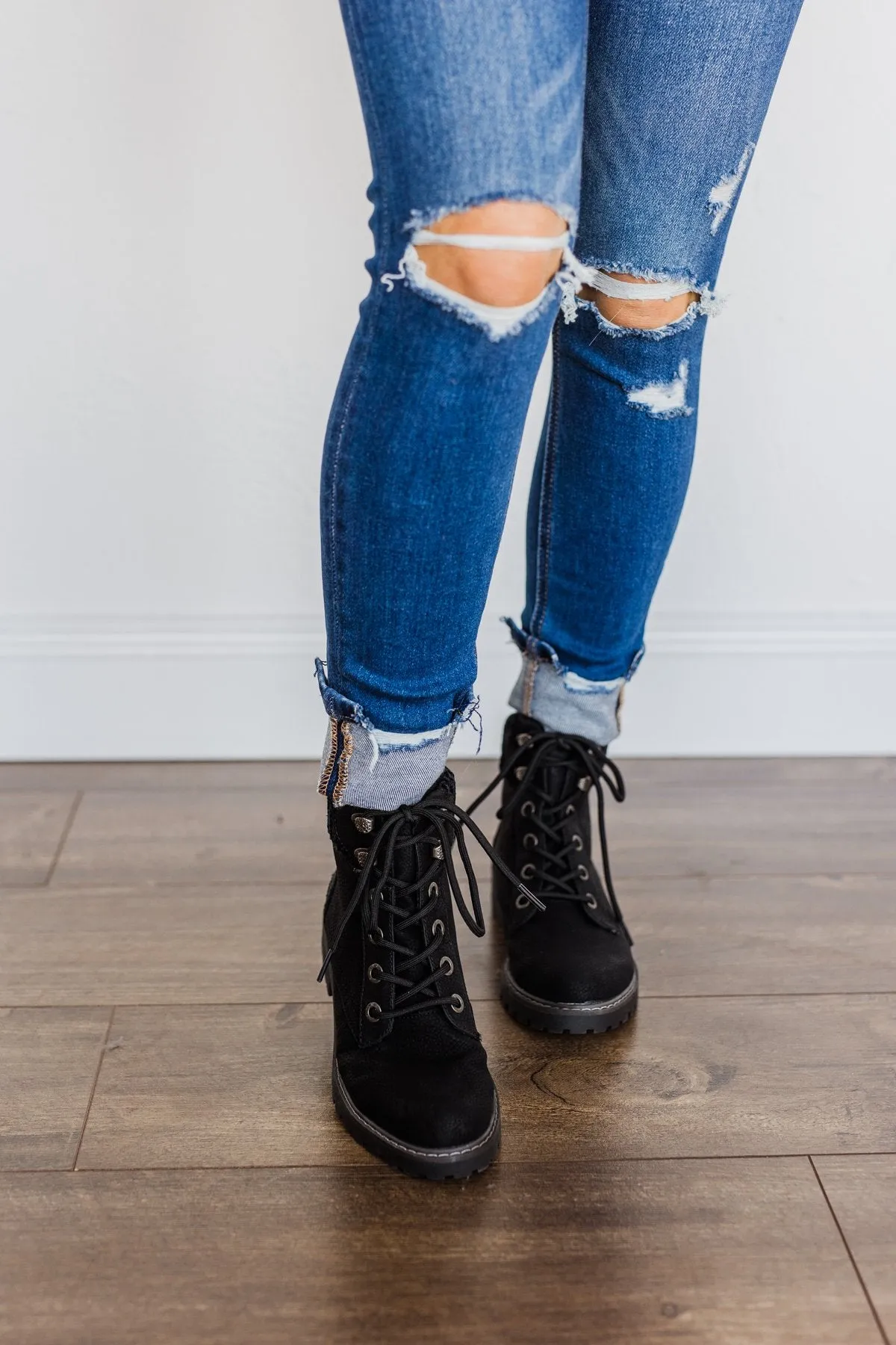 Blowfish Ruthey Booties- Black Saddlerock & Vanity Knit