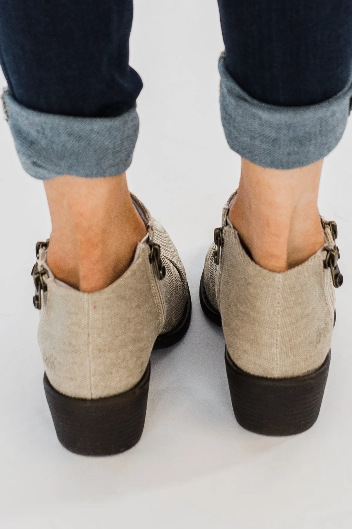 Blowfish Wander Booties- Light Taupe