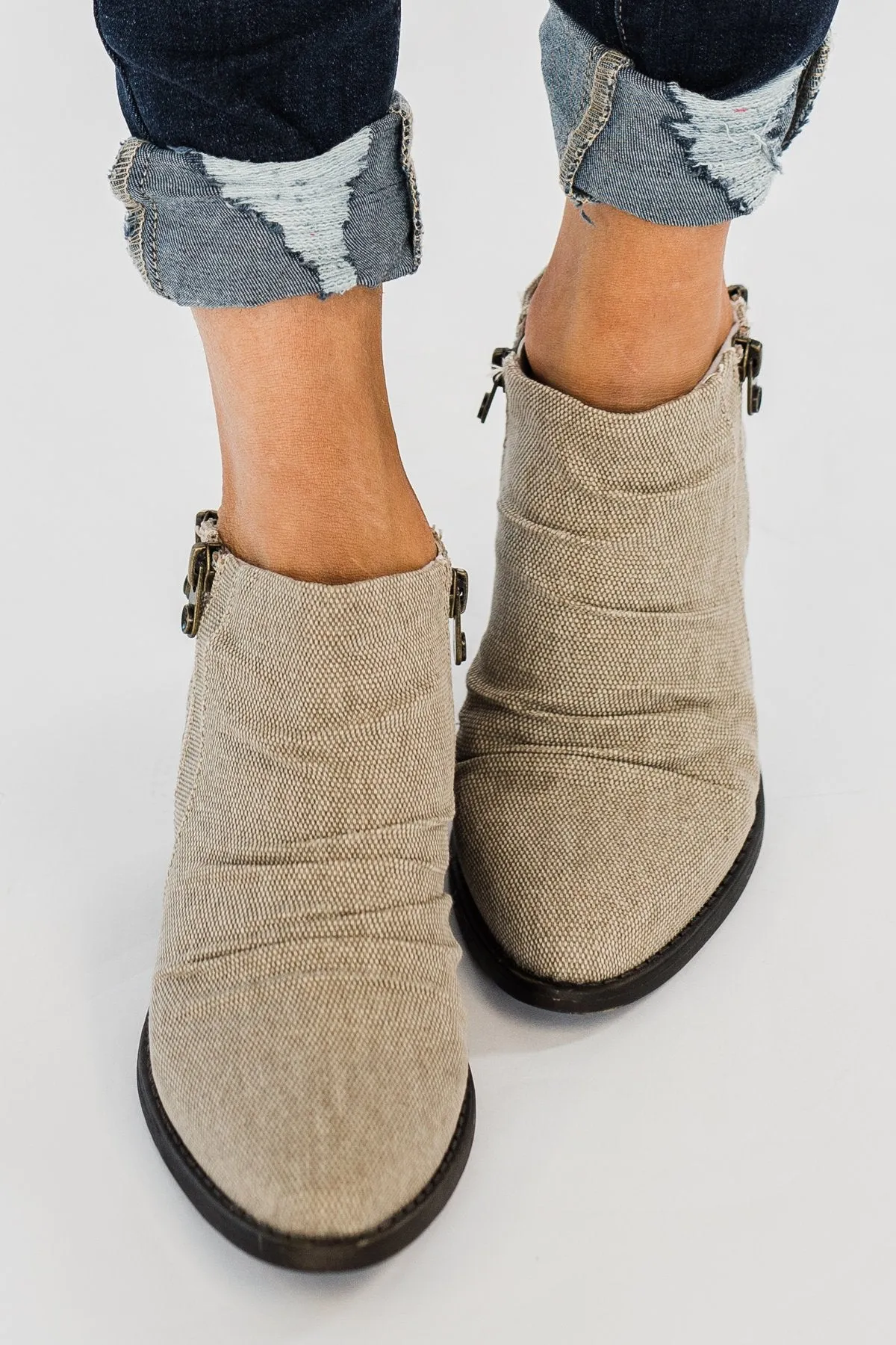 Blowfish Wander Booties- Light Taupe