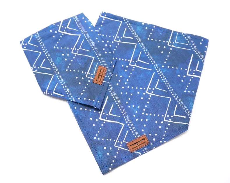 Blue GEO Mountains - Pet Bandana