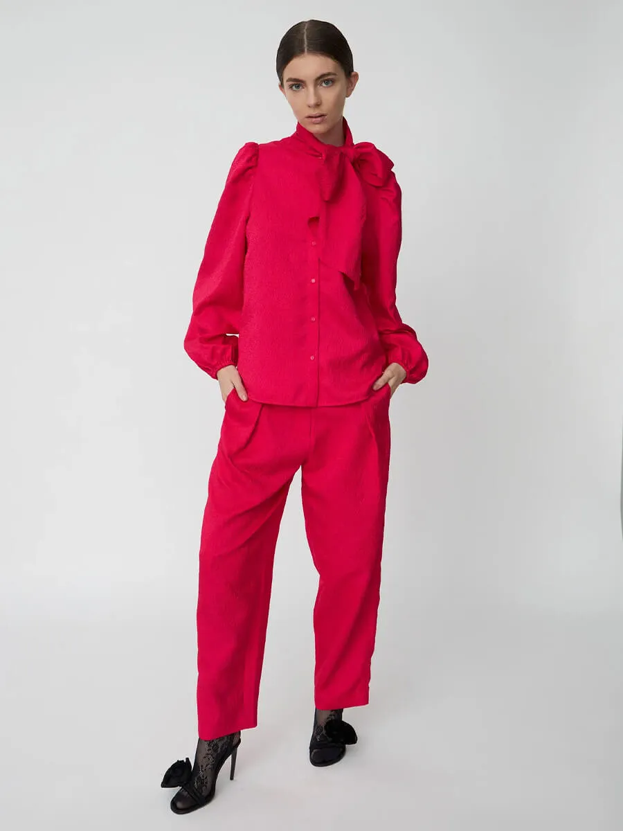 Bow Tie Shirt - Wild Cherry