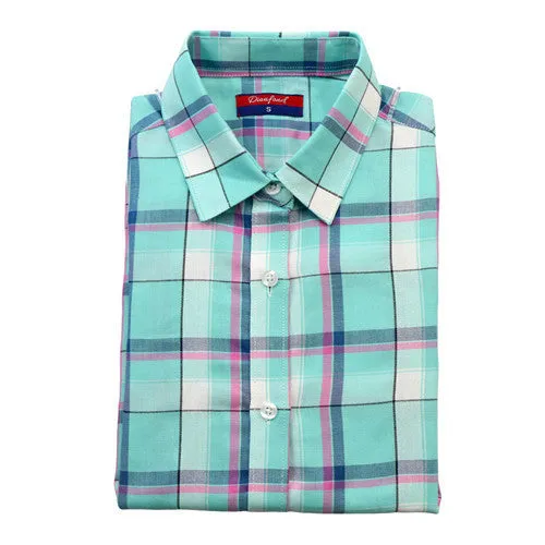 Brand Fashion Women Blouses Long Sleeve Turn-down Collar Plaid Shirts Women Casual Cotton Shirt Style