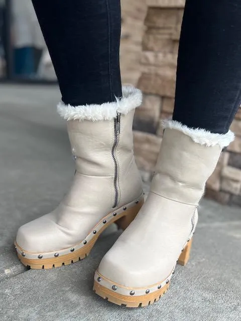 Britt Faux Fur Lined Clog Bootie